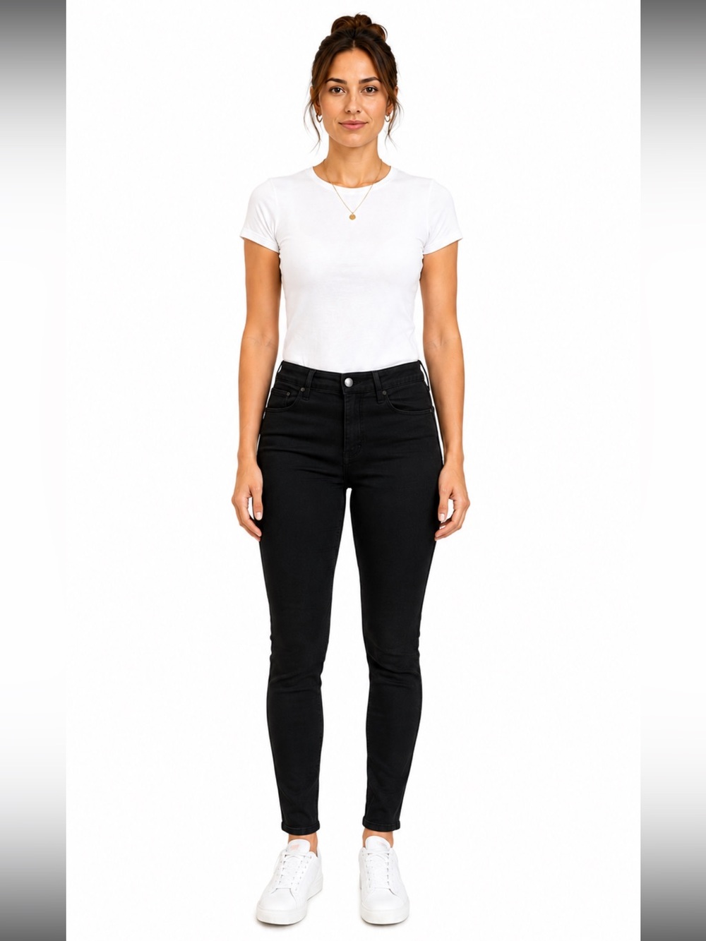 NWT Sonoma Black Mid Rise Skinny Jeans Stretch Petite 6P
